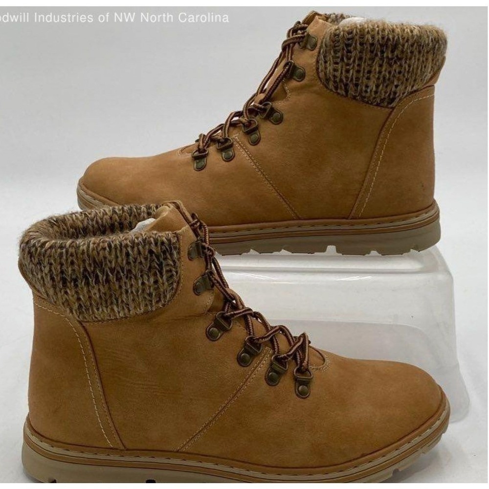 Mountain Sole Kiana Brown Combat Style‎ Hiking Boots Women's Size 10